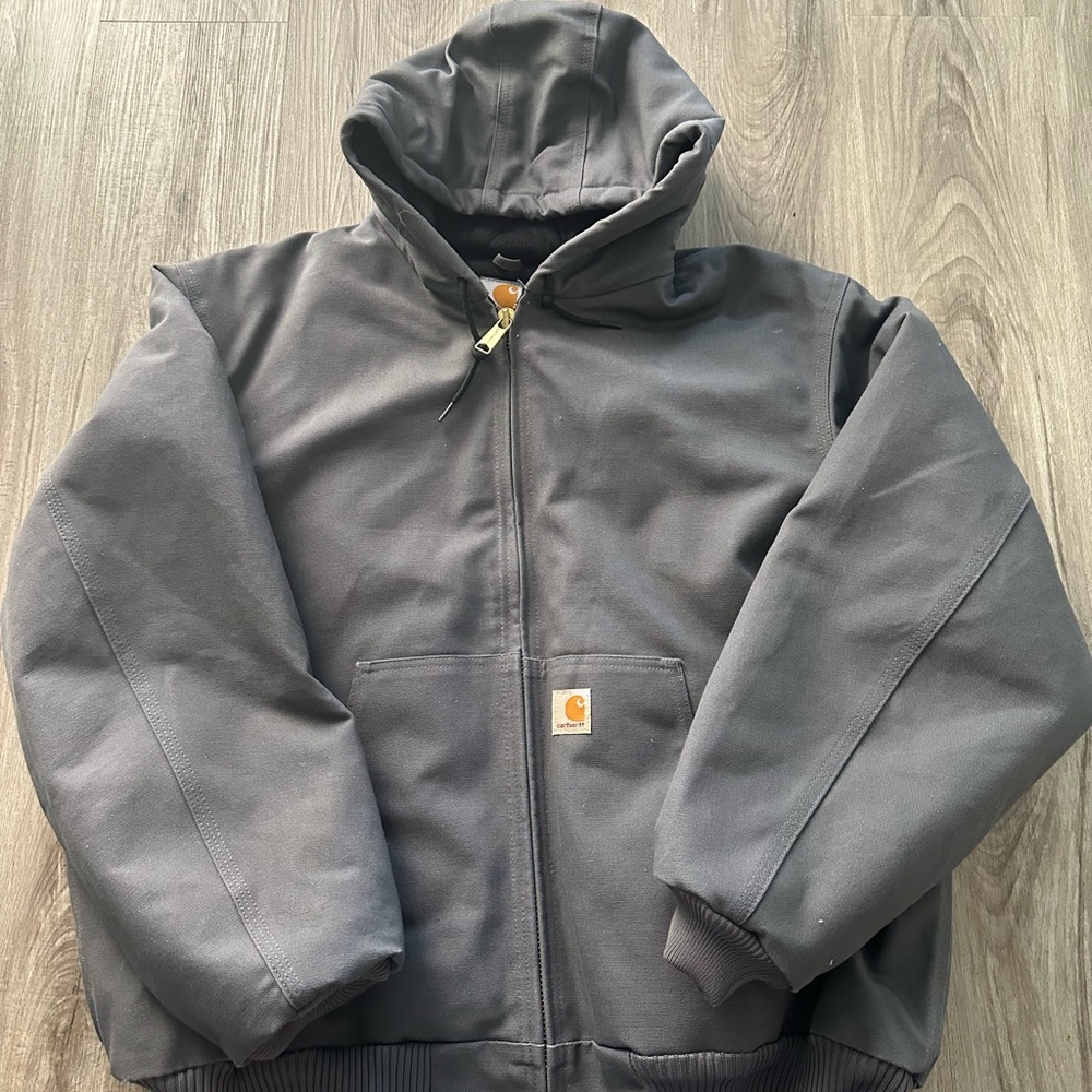 Carhartt Gray Hooded Jacket